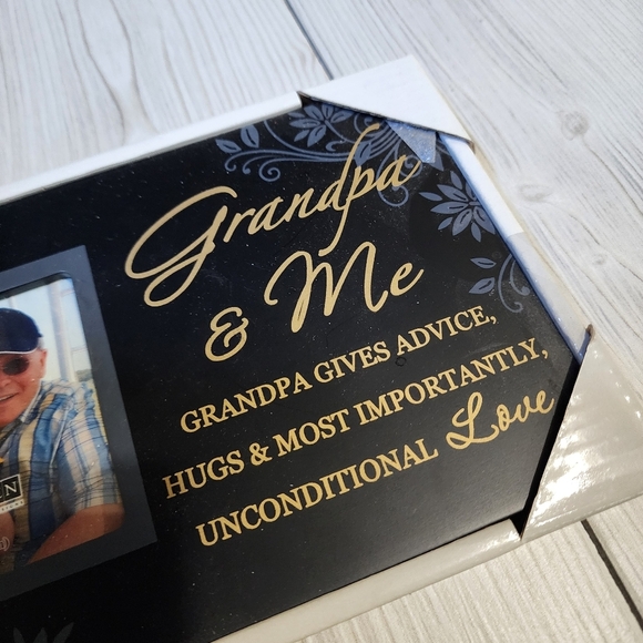 Malden Grandpa & Me Black 3x3 Photo Frame NWT - Picture 2 of 6